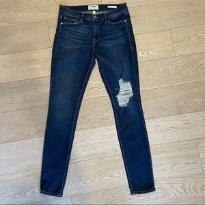 Frame Denim Le Skinny de Jeanne dark wash skinny jeans size 27